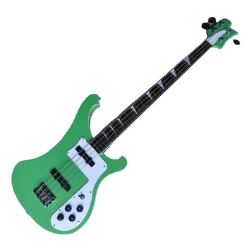 Flyoung светло-зелена електрическа бас-китара с 4 струни, изработени по поръчка