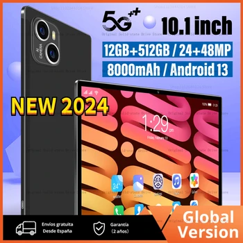 2023 една Нова Глобална версия на Android 11,0 Оригиналния таблет 12G + 512GB Таблети 10.1-Инчов Таблет 5G с две SIM-карти, Wifi Air5 Компютър