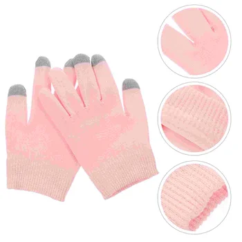 Удобни розови ръкавици, хидратиращ ръцете на нощта, спа лосион за ръце със сензорен екран за жени със сухи и напукани