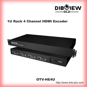 4-канален енкодер аудио и видео H. 265 H. 264 HDMI HD IPTV енкодер за директно излъчване Facebook Youtube