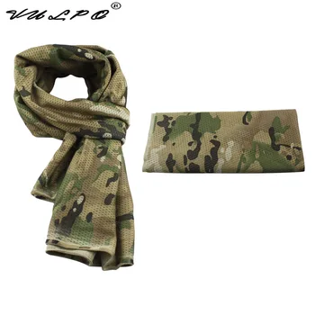 Тактически камуфляжный шал VULPO, мултифункционален армейски дишащ мрежест шал, маска-обвивка, завесата Shemagh за еърсофт оръжия, лов, разходки