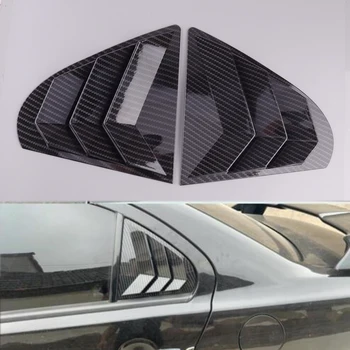 1 Чифт Щори на Задните Странични прозорци, Хастар за отдушник, Подходящ за Mitsubishi Lancer EVO 2009-2016, Черно Стил, изработени От Въглеродни Влакна, ABS