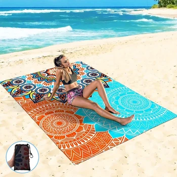 Водоустойчив плажен подложка за къмпинг 140x200 см, преносим, лесен подложка за пикник на открито, одеало за барбекю, туристически съоръжения за къмпинг
