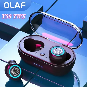 ОЛАФ Y50 TWS Безжични Слушалки Bluetooth Слушалки С микрофон IPX7 Водоустойчив Слушалки HI FI стерео слушалки В Ухото Сензорно Управление