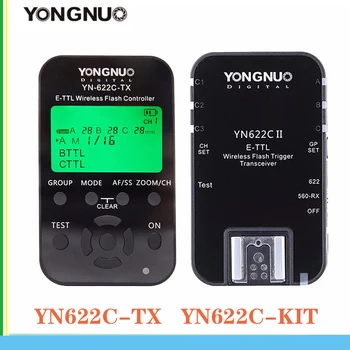 Комплект безжична светкавица YONGNUO с спусъка флаш YN622C YN-622-TX с високоскоростна синхронизация HSS 1/8000 s за камера Canon 500D 7D, 60D 5DIII
