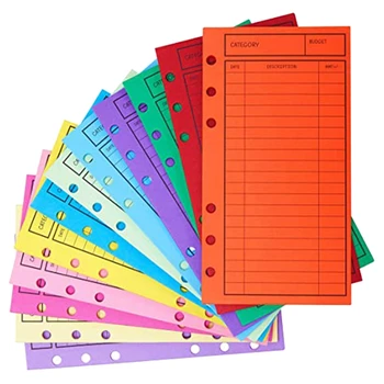 Икономични пакети PPYY-12, система за пликове за пари за карти, спестяване на пари, за различни цветове, вертикална планировка и перфорация