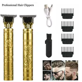 Професионален електрически тример за коса T9, безжична машина за подстригване на коса, самобръсначка за оформяне на брада