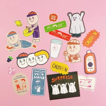 Южна Корея Ретро мультяшная на стикера на Куфара Стикер на телефон Компютър Материал за бижута ръчна изработка Канцелярская стикер