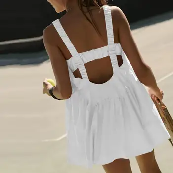 Тенис пола, женски быстросохнущее спортно рокля за бадминтон с подплата в гърдите, една част дрехи за йога, сарафан за фитнес, защита от течове