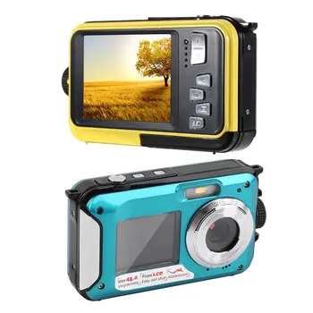 Спортни и екшън-камера, водоустойчив цифров фотоапарат Full HD 2.7 K 48MP, 16-кратно цифрово увеличение, камера за видео