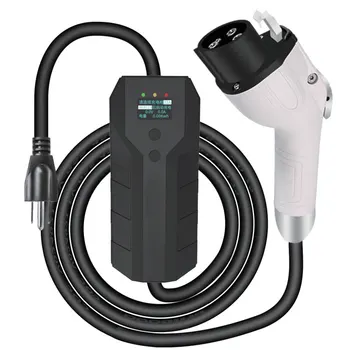 кабел за зареждане полюс EV 110-240 v, 16/32 усилвател, 16 фута зарядно кабел, преносимо зарядно устройство за електрически автомобили EVSE 1-2 ниво EV