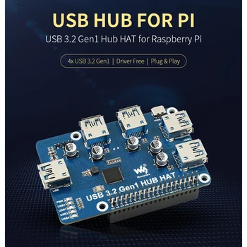 Такса за разширяване на USB 3.0 ХЪБ ШАПКА Модул Пробив Щит Стартов Комплект за RPI Raspberry Pi 4 Модел B 3Б Плюс Такса за разширяване 4B