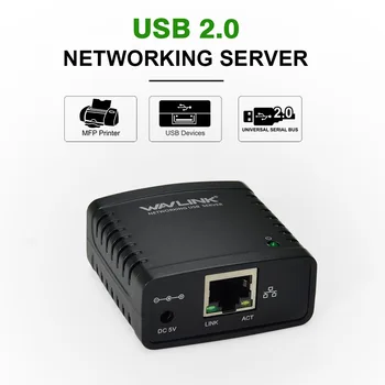 Мрежов сървър за печат USB2.0 Capture RJ-45 TCP / IP LPR ви Позволява да зададете, да се контролира и дори да рестартирате сървъра за печат през уеб-браузър
