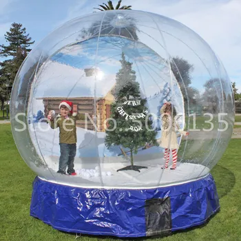 Коледен надуваем снежна топка за коледна украса, Балон фотобудка, куполна палатка, ниската цена, фотобудка, 2 м/3 м/4 м
