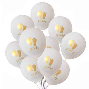 10шт 10-инчови латексови балони с шарени детски крачета Oh Baby за украса на парти по повод деня на раждането, за да проверите за детската душа, за момчета и момичета
