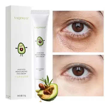 Еластичен хидратиращ крем за очи с авокадо, уменьшающий бръчки около очите и тъмните кръгове, против подпухналостта, стягане