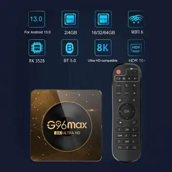 G96max RK3528 Smart TV Box Поддръжка на 8K 2,4 G/5G Wifi6 телеприставка За система Android 13,0 RK3528 двойна лента WiFi медия плеър