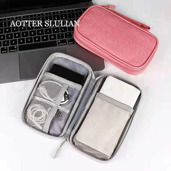 Кабелен органайзер чанта за преносим захранващ калъф за слушалки EVA преносима чанта за слушалки