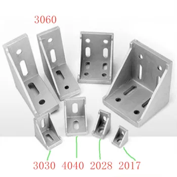 1-10шт алуминиева ъглова скоба за алуминиева экструзионного профил с Т-образно пазом серия 2017 2028 2040 3030 4040
