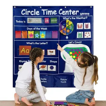 Учебен център Circle Time Учебен център Circle Джобен график, календар, обучение формулировка, рима, форма, цвят, изглаждат време на джоба