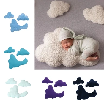 Реквизит за снимки на новородени, скъпа възглавница във формата на облак 3 размери, мек плюшен играчки, спално бельо, декорация на детската стая, подарък