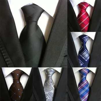Нов дизайн на вратовръзка с петна Пейсли за мъже, копринени вратовръзки, 8 см, раираната вратовръзка в мрежата, за сватбени партита, вечерна рокля, подарък за мъже