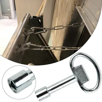 2 предмета, ключ за превключване на вентила чешма, триъгълен ключ, ключът за заключване на вратите на асансьора, 8/9 мм, отвор за ремонт на битови ръчни инструменти