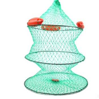 2 слой преносима сгъваема рибарската плаващи мрежи за улов на риба, мрежа за скариди позволява на рибата да оцелее във вода