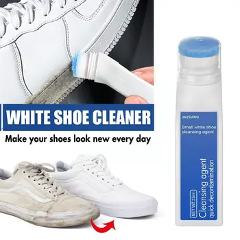 Нов инструмент за почистване на бели обувки, средство за дезинфекция, полироль без пране, спортни обувки, избелваща за дома D1M6