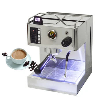 Кафе машина от неръждаема стомана, 9 бара, полуавтоматична машина за кафе, еспресо, машина за приготвяне на капучино