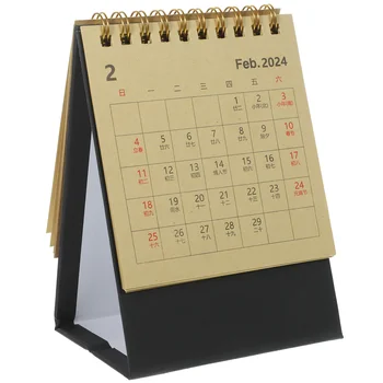 Настолен календар в 2024 година Месец учениците Декоративна поставка за начало на работния плот