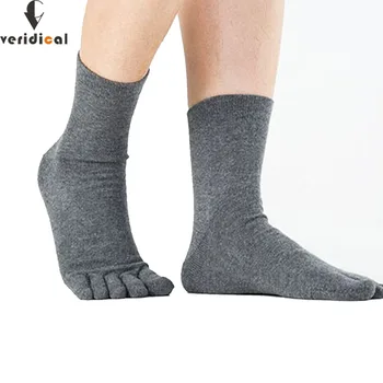 Veridical 6 Чифта/Лот, Мъжки Памучни Чорапи С пръсти, Однотонное Бизнес Работно Празнична Рокля, Чорапи с пет пръста, с Добро Качество, Топла Разпродажба, Мъжки Чорапи