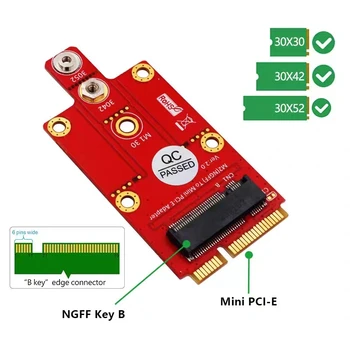 Mini PCIe to M. 2 key B модул за безжична мрежова карта такса за разширяване на модул 5G такса адаптер