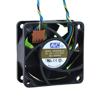 Нов вентилатор за Охлаждане на процесора За AVC 6025 12V 0.7 A DS06025B12U P021 4-жични Вентилатор с двоен топка 60*60*25 мм