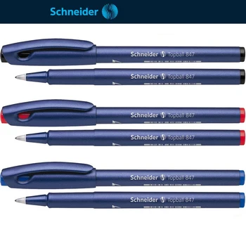 1бр Немска гел химикалка Schneider TOPBALL 847 0,5 мм еластичен пластмасов връх, дръжка за подпис, гладка, за да проверите за студентски изпити