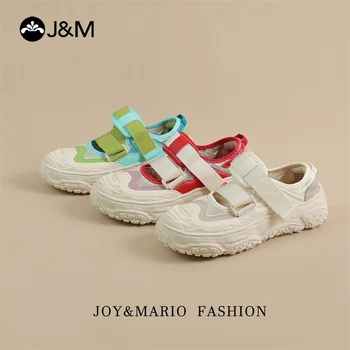 J & M Модни дамски маратонки, обувки в корейски стил, с луксозна бяла, спортни обувки за джогинг, пешеходен туризъм, дишаща ежедневни обувки