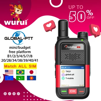 Wurui 4G N8 global-пр POC преносима радиостанция интернет-двустранен радиокоммутатор GSM-телефони на далечни разстояния телекомуникации обхват 1000 км