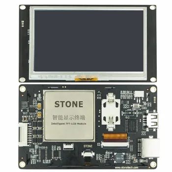 SCBRHMI 4,3-Инчов LCD-TFT дисплей HMI с Съпротивление Сензорен Панел Модул, RGB 65K Цветен Интелектуална Серия с Корпус
