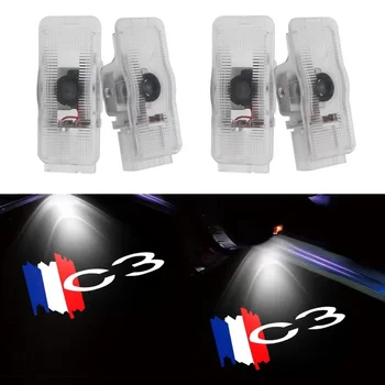 2/4X Вратата на Колата Светлина любезното съдействие на Лазерна Атмосфера Luces Проектор Лого LED Призрак Сянка Лампи Авто Аксесоари за Citroen C3 C4 C5
