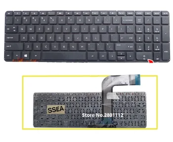 Нов лаптоп с английската клавиатура САЩ Черен цвят за HP Pavilion 15-P 17-F 17-F000 17-P000 17-F040 17-F115 15-p015st 15-P011st Без рамка