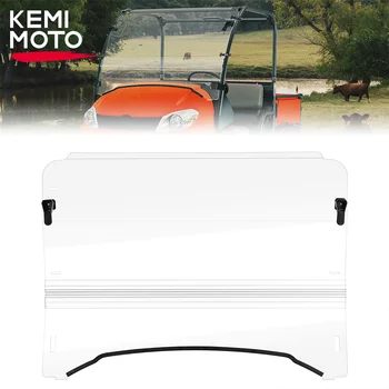 KEMIMOTO е Съвместим с Kubota RTV 400 500 520, устойчив на надраскване, напълно сгъване на предното стъкло, предното завъртащо се на предното стъкло