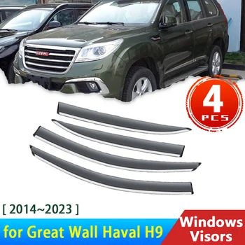 4x Предното Стъкло за Great Wall Haval H9 2014 ~ 2023 Аксесоари Дефлектори Защита От Дъжд За Вежди Козирка Автомобилни Прозорец Очила 2015 2019