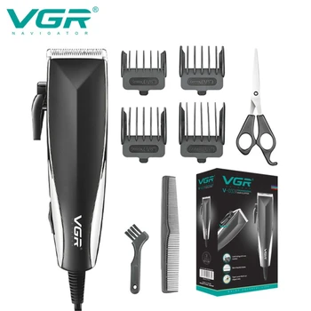 VGR Машинка за подстригване на коса с Професионална Машина за подстригване на коса Електрическа Машина за подстригване на коса с Висока мощност Регулируем Кабел за подстригване за мъже V-033