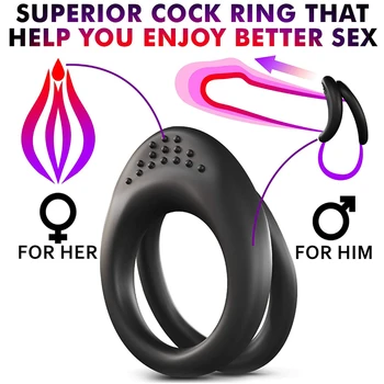 Пръстен за пенис Еластично свързване на скротума Забавяне на еякулацията Стимулация на клитора мъжки устройство на целомъдрието пръстен за член на секс играчки за мъже