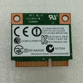 BCM943228HMB 802.11 abgn 2x2 Wi-Fi + BT 4.0, комбиниран адаптер WiFi-карта за ProBook 470 G0 серия PCNB, sps 731550-001