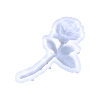 Сигурна юбилейна смола с ръчно изработени, роза, силиконова форма, 3D цветен декор, направи си сам, художествено помадное сапун, эпоксидное леене на Свети Валентин, лесна за унищожаване на