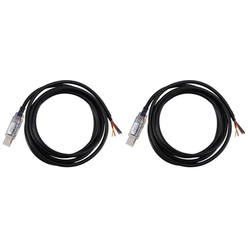 2 бр. Края на кабели с дължина 1.8 М USB кабел-Rs485-We-1800-Бт, сериен порт USB-Rs485 За оборудване, индустриален мениджмънт