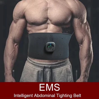 Безжична EMS мускулен стимулатор, колан за отслабване, умен фитнес колан за тренировка на корема, отслабване, за релаксация на тялото
