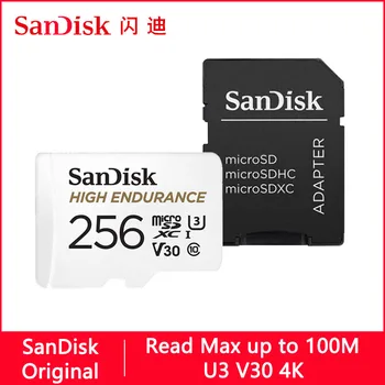 Пясъци HIGH ENDURANCE Micro SD 128 GB 32 GB 64 GB 256 GB U3 V30 4K Карта Памет Micro SD/TF карта с Флаш Карта, microSD за монитор Видео