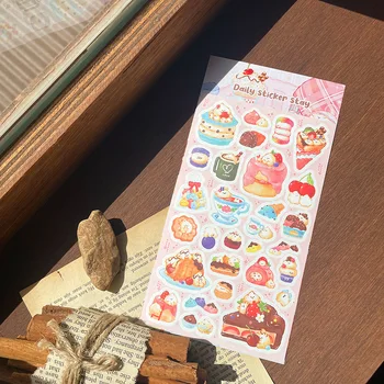 Корейски внос на оригинални BONITO сладкиши Време на Хартиени стикери за scrapbooking Сам Списание Канцеларски материали Стикер Подарък Сладки етикети